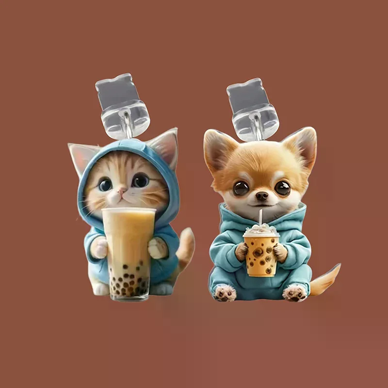 Penutup Port Pengisian Daya iPhone Tipe C Anti Debu 2D Bentuk Kucing yang Menawan, Pelindung dan Dekorasi