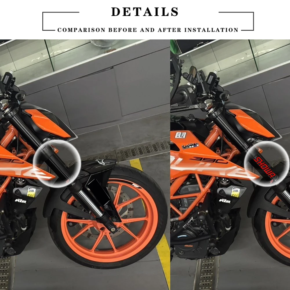 2PC Motocross Motorcycle Front Fork Racing Helmet Stickers Suspension Showa Decals for Yamaha Honda Suzuki Kawasaki