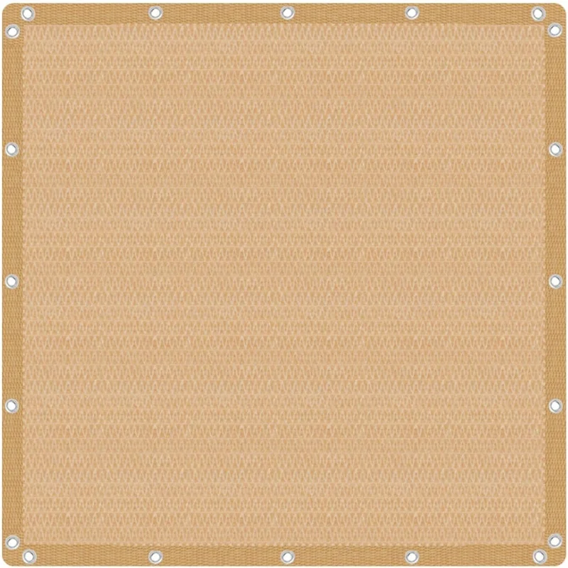 

2026 New：Shade Fabric Shade Cloth with Every 2 FT Grommets Patio Garden Pergola Cover Canopy 17x24 FT, Wheat