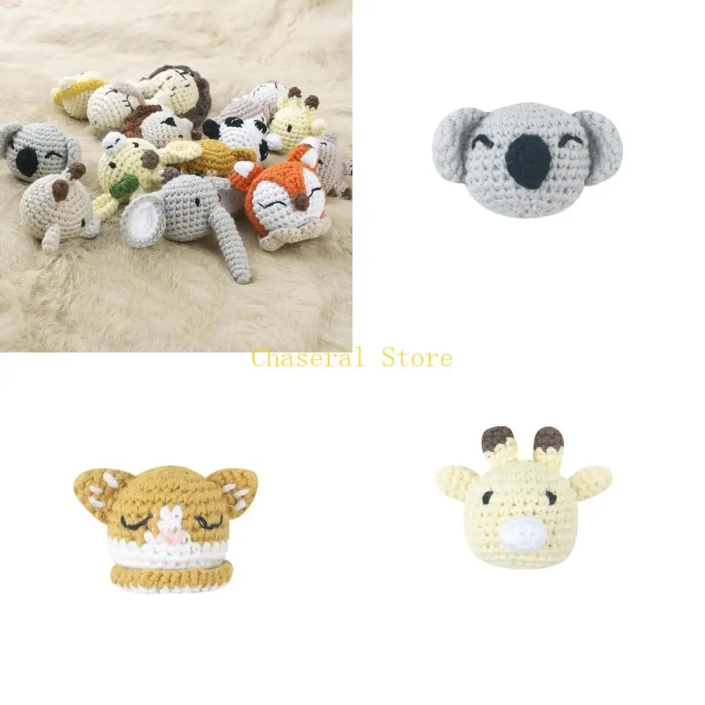 

E7CE Lovely Chewable Beads Animal Crochet Beads Knitting Beads Lightweight Suiatble for Pacifier Clip DIY Projects Bracelets
