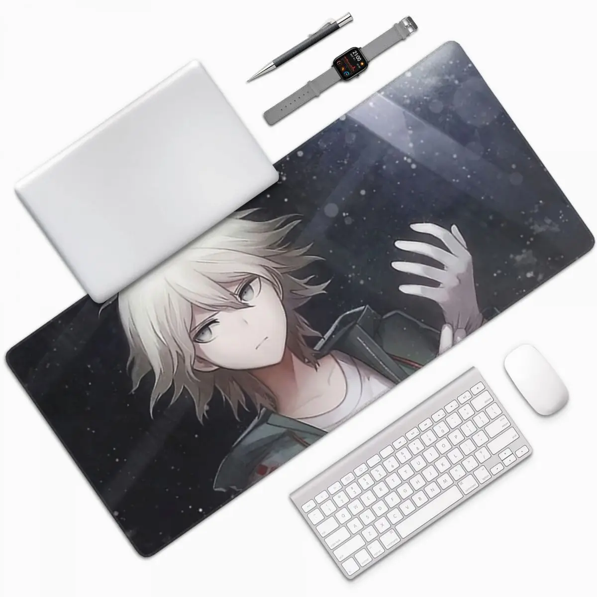 

Hinata Anime Nagito Komaeda Large Mouse Pad Computer Keyboard Mouse Mat Gamer PC Laptop Desk Mat Office Accessories Table Mats