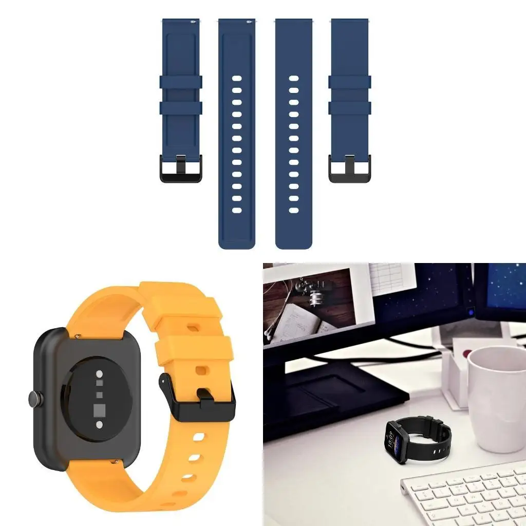 E1PF Silicone Band Compatible for AmazfitPop/Bip-3/GTS 2mini Sport Watch Wrist Strap Soft Bracelet Waterproof Belt Sweatproof