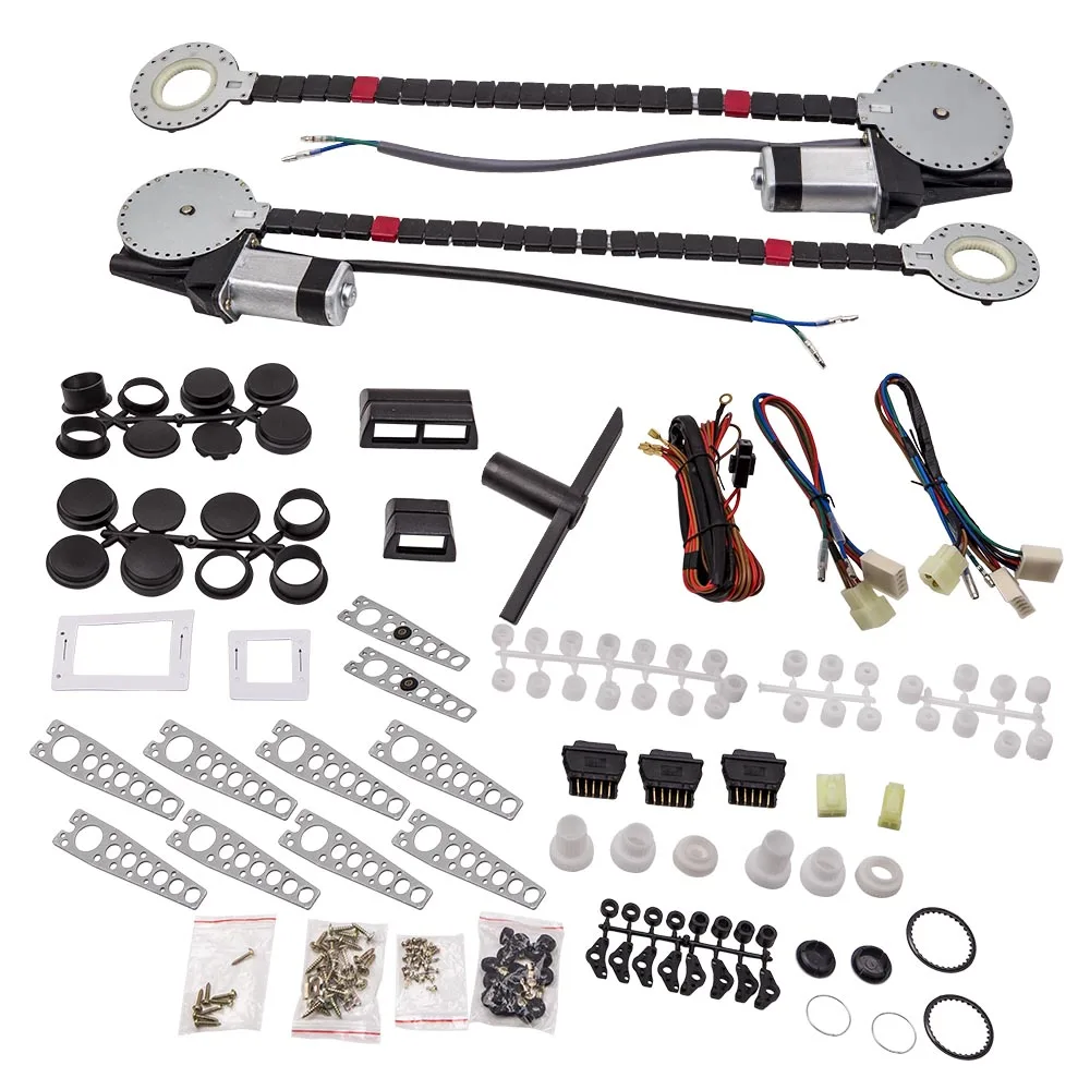 

Universal Electric Power Window Switch Kit For 2 Doors Cars Front Or Rear