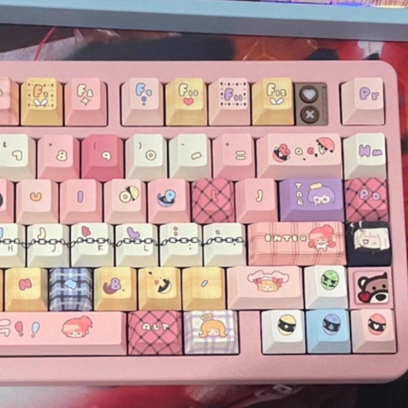 

Shugo Chara Keycap PBT Material OEM EOA Profile for Keyboard Keycap Only Keycap Set Custom for Office Home Gaming Anime Keycaps