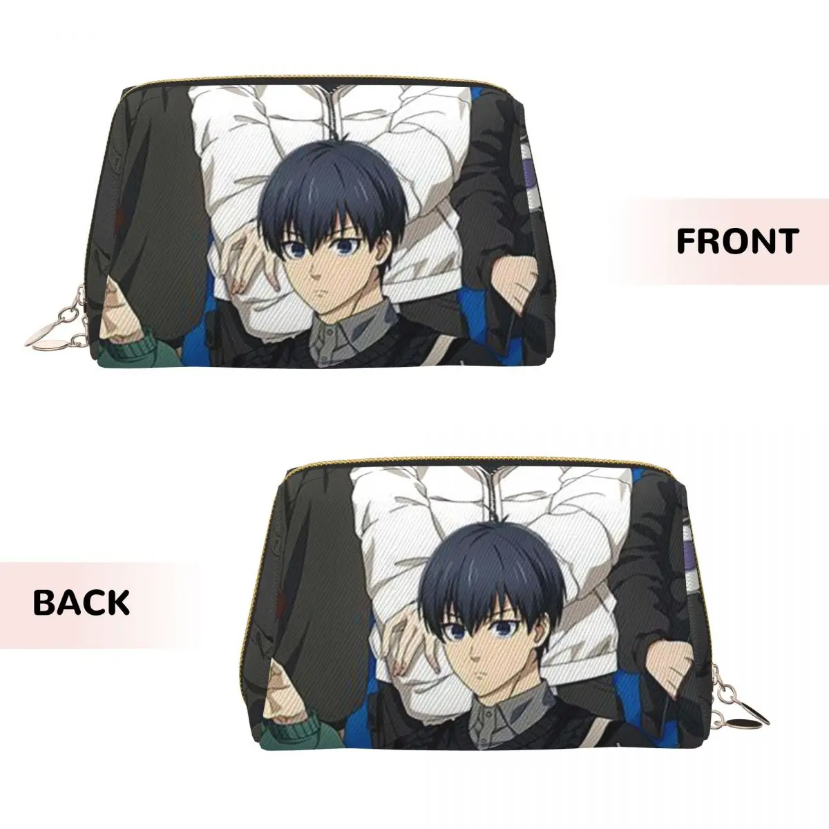 Anime Blue Locks Women Cosmetic Bags Travel Makeup Organizer Pouch Toiletry Storage Dopp Kit Box