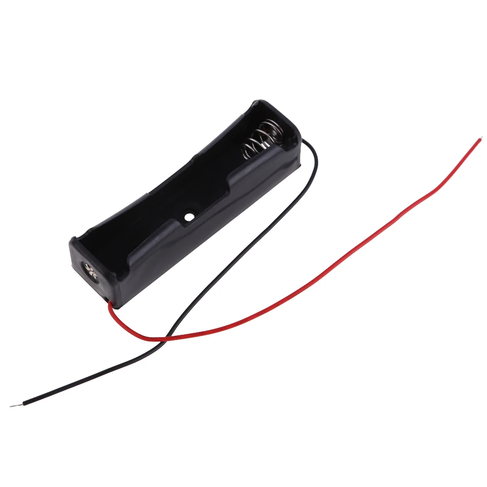 جديد البلاستيك 18650 حافظة بطاريات صندوق 1 فتحة الطريق لتقوم بها بنفسك بطاريات حامل قصاصة الحاويات مع سلك الرصاص لبطارية 18650 ﻿