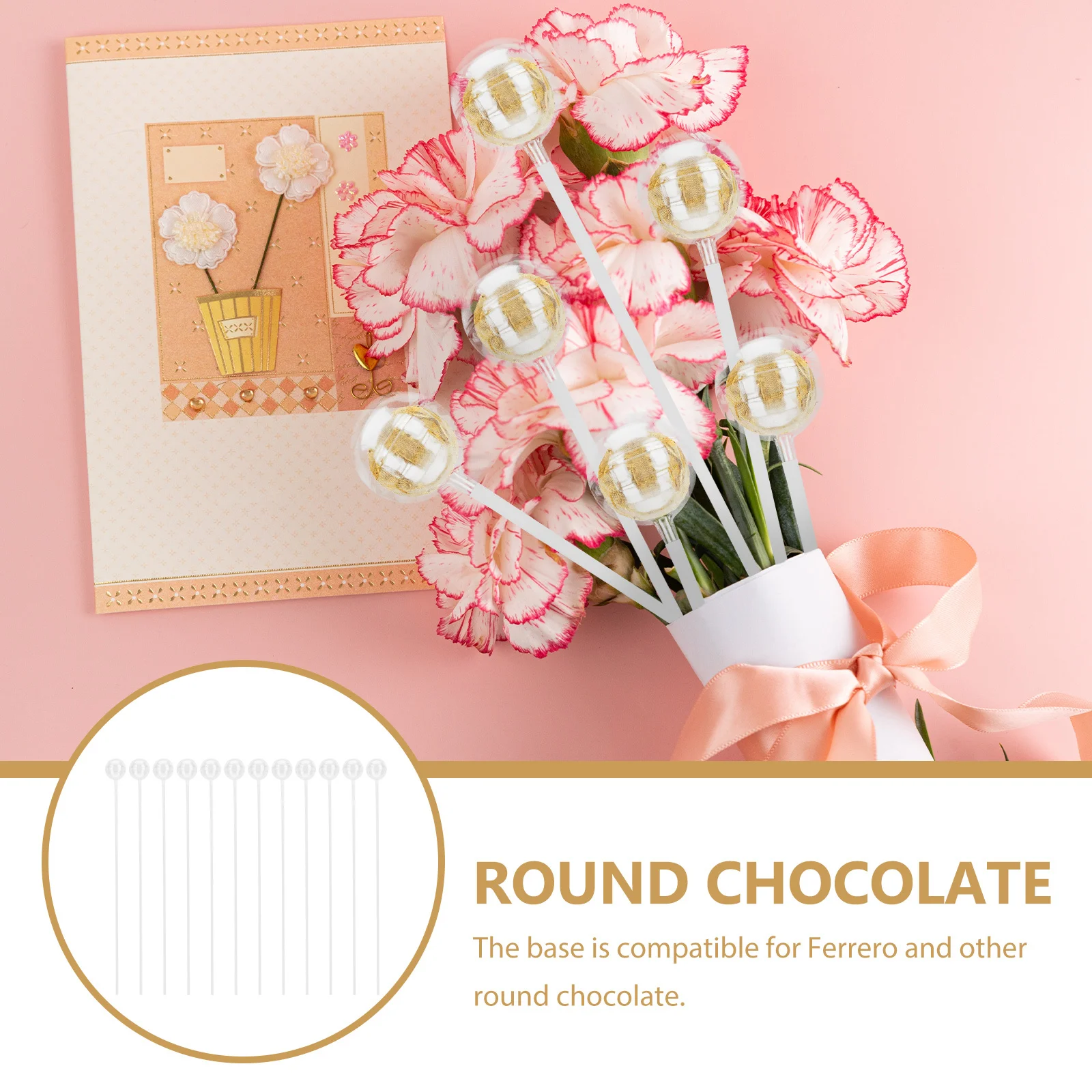 

100 set Chocolate Ball Holders Lightweight Diy Candy Packaging Case For Truffle Wrappers Bouquet Base Decor Party Favors