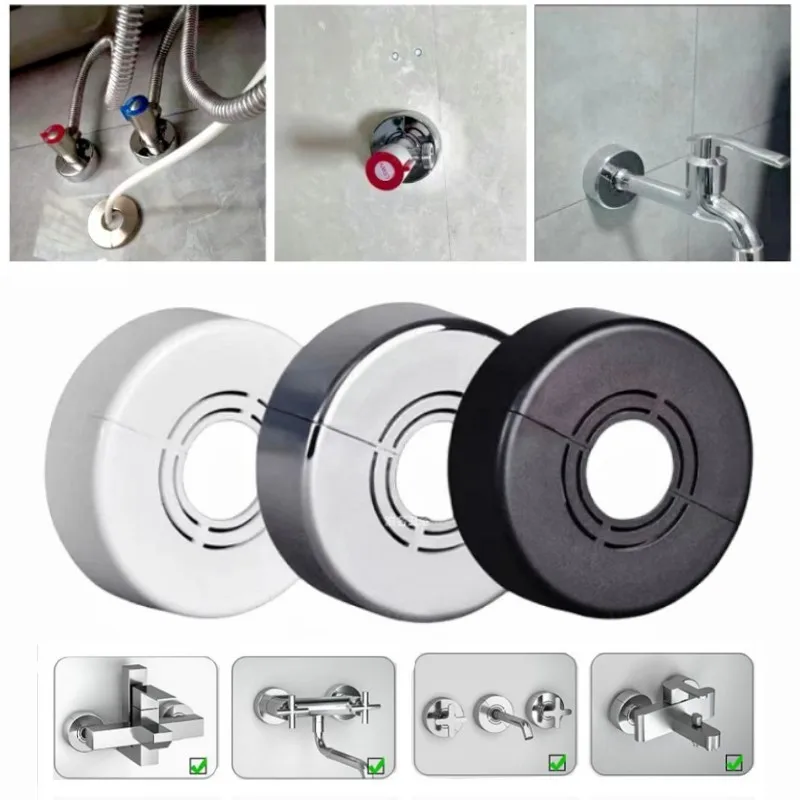 ABS Water Pipe Connector Shower Faucet Decorative Cover Adjustable Wall Angle Valve Panel for Kitchen Bathroom Tap Accessories