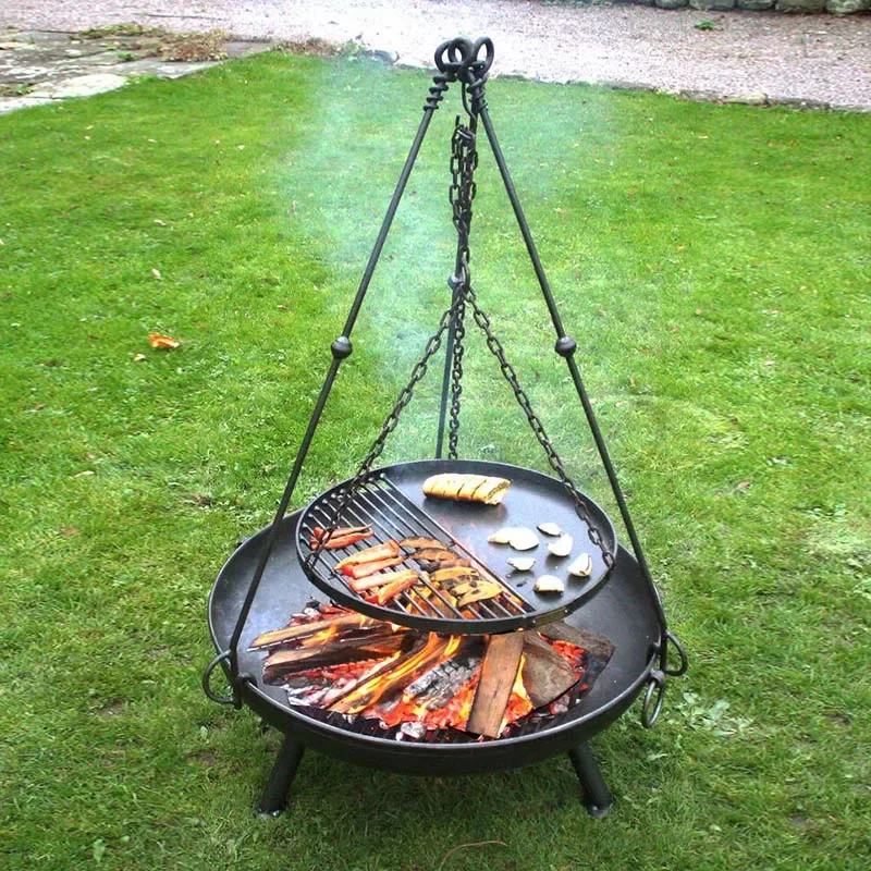 Corten Steel Fire Pit Bonfire Burner Fire Pit BBQ Portable BBQ Grill Wood Burning Brazier