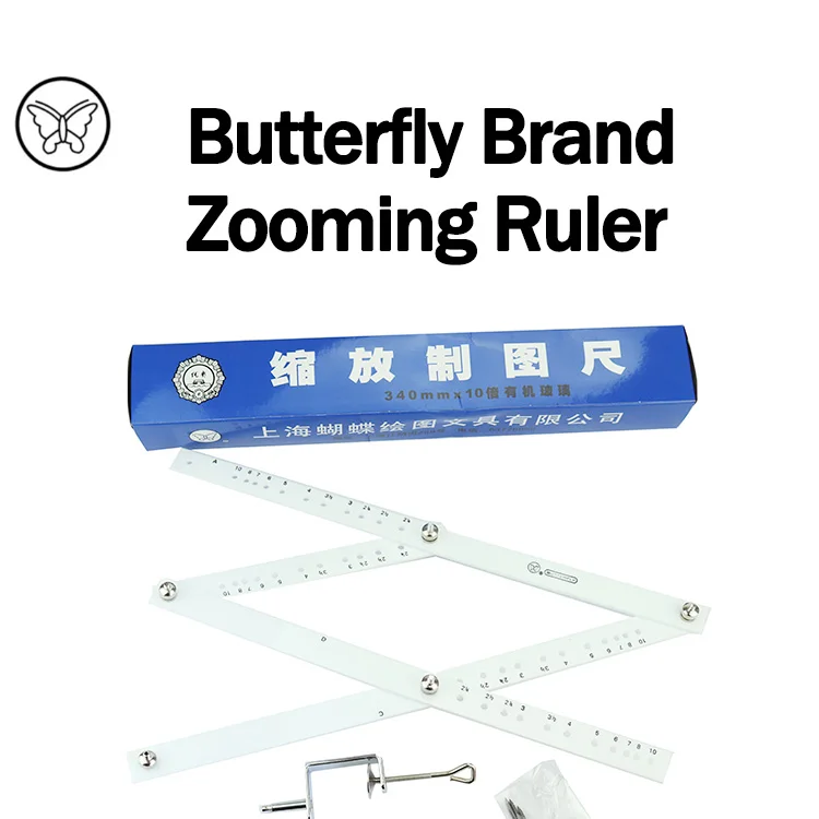 

Линейка для рисования 34 см, гибкая складная линейка из плексигласа, инструмент для уменьшения и увеличения масштаба, для художественных работ и дизайна