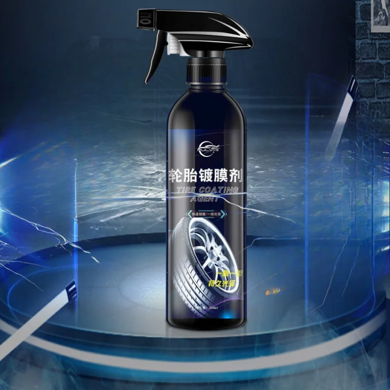 500ML tire coating agent, tire wax, brightener, tire maintenance, polishing, anti-aging, long-lasting blackening, water displace