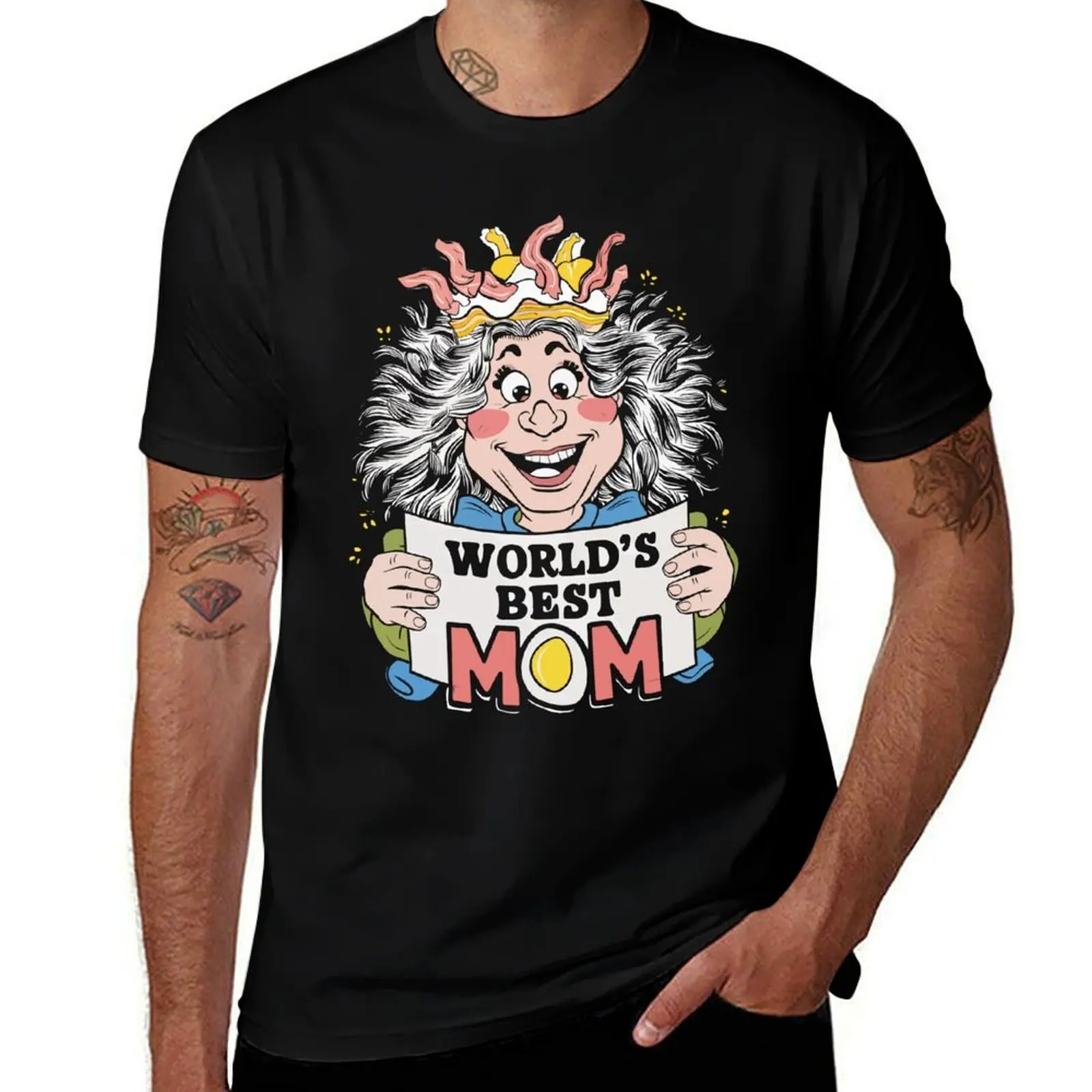 

Mothers Day Gift Worlds Best Mom Funny Mom Gift T-Shirt cotton t shirt man T-Shirt