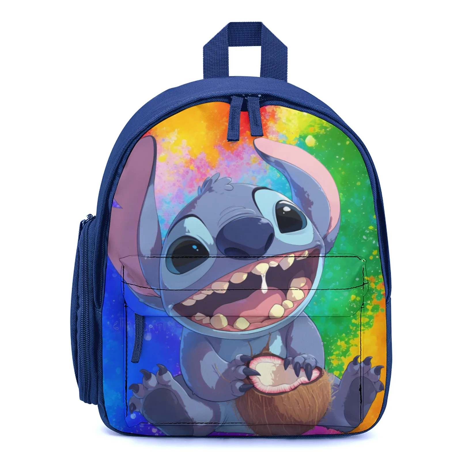 

Stitch - игривые синие школьные рюкзаки с принтом Alien Creature Mochila для подростков, милые школьные принадлежности, 12-дюймовый школьный рюкзак