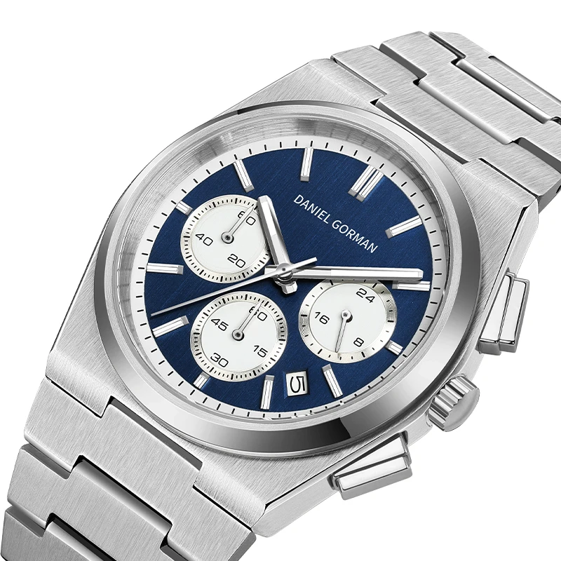 DANIEL GORMAN High Quality Luxury Watches DG9004 5ATM Waterproof Watch Stainless Steel Wristwatch Men Luminous Quartz Watch