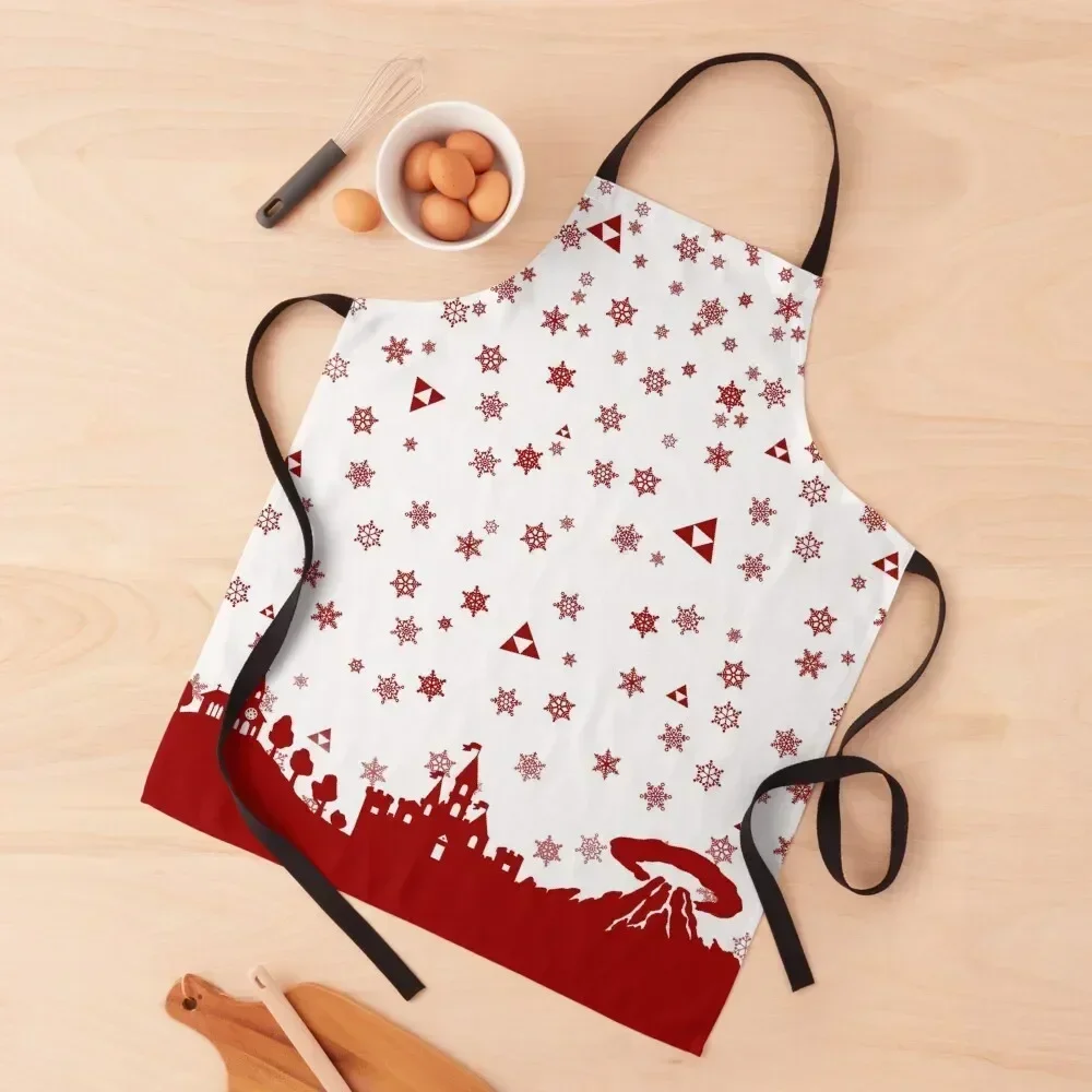 

White Hyrule Christmas Apron Things For The Kitchen Dress Smock for hairdressing Kitchen Things For Home Apron