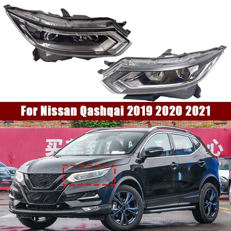 Car Accessories For Nissan Qashqai 2019 2020 2021 Front Bumper LED Headlight Headlight Signal Lamp Housing Without Bulbs