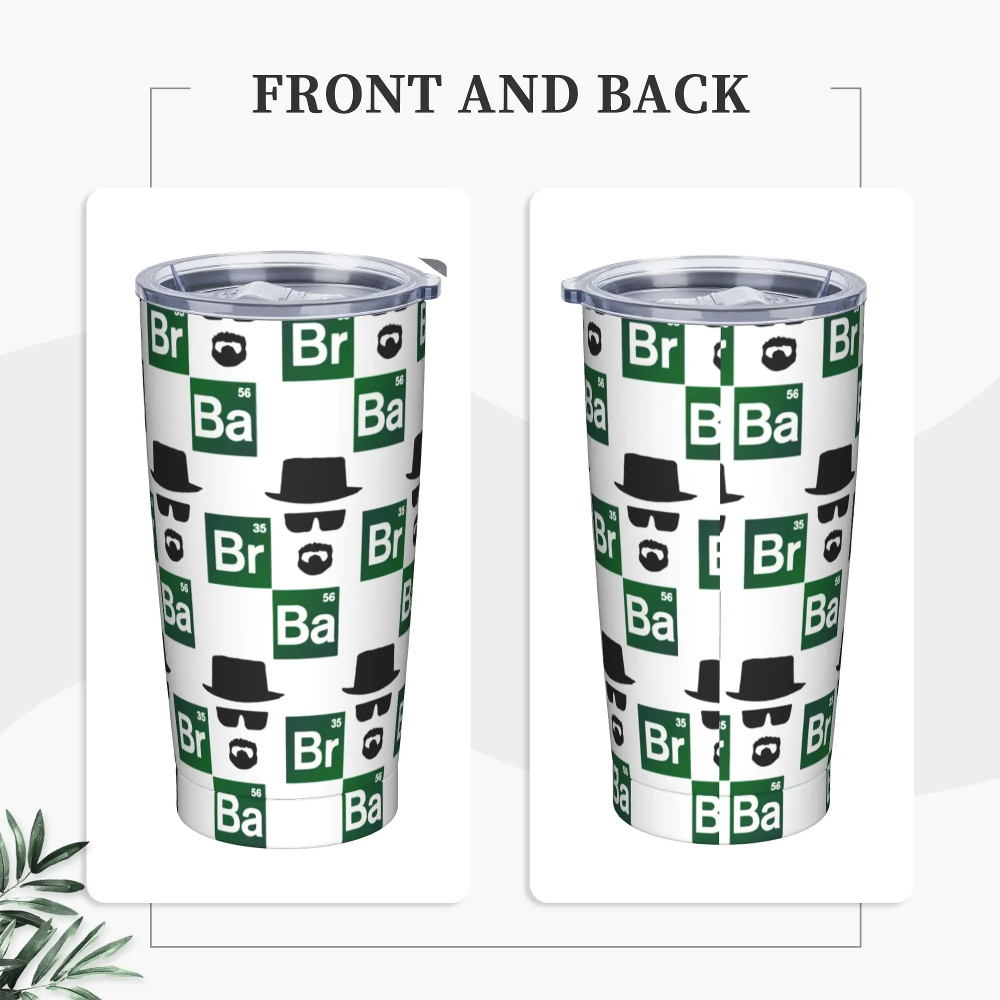 Breaking Bad Tumbler Vacuum Insulated  Coffee Cups Stainless Steel Office Home Mugs Hot Cold Drink, 20oz