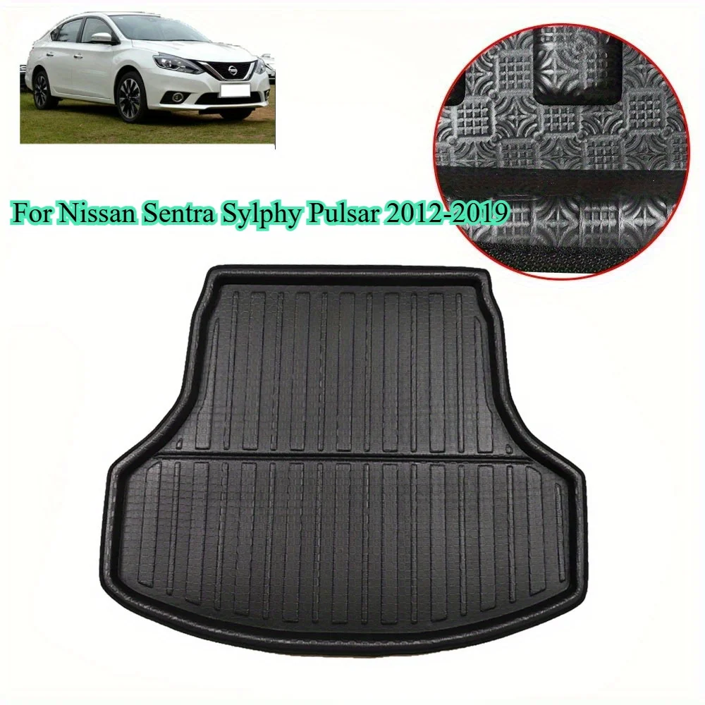 Für Nissan Sentra Sylphy Pulsar 2012-2019 Auto Kofferraummatte Kofferraumwanne Laderaumteppich Bodenschutz Zubehör