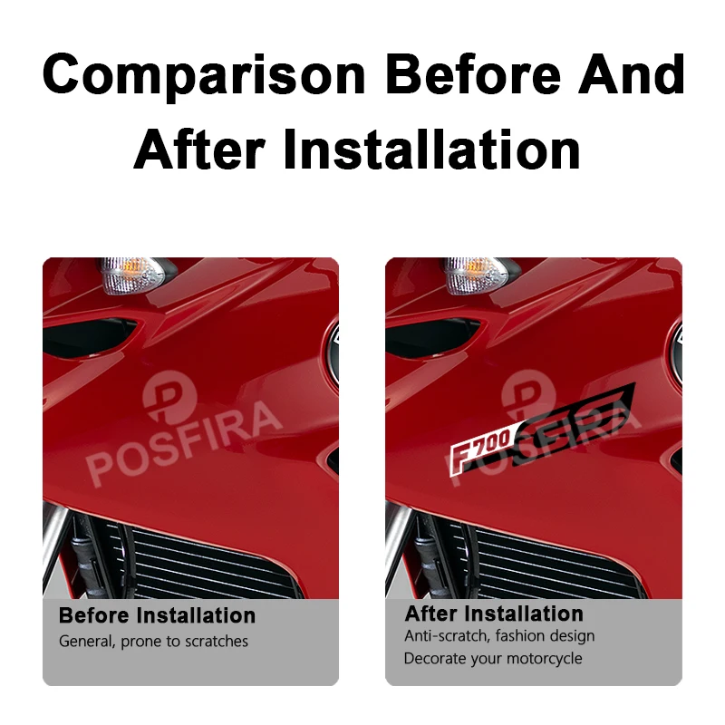POSFIRA Motorcycle Sticker Waterproof Bike Decal for BMW F700 F 700 GS F700GS Accessories 2012-2018 2017 2016 Motorbike Stickers - Image 2