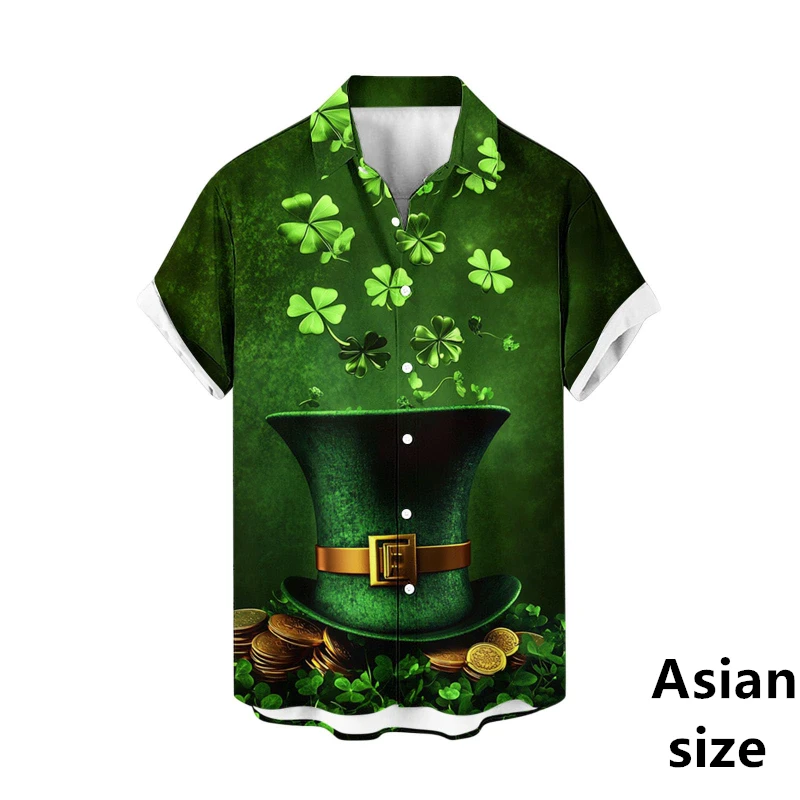 2025 ใหม่St. Patricks Dayเสื้อสําหรับผู้ชายผู้หญิงLucky Green Clover Festival Partyเสื้อแขนสั้นเสื้อลําลอง