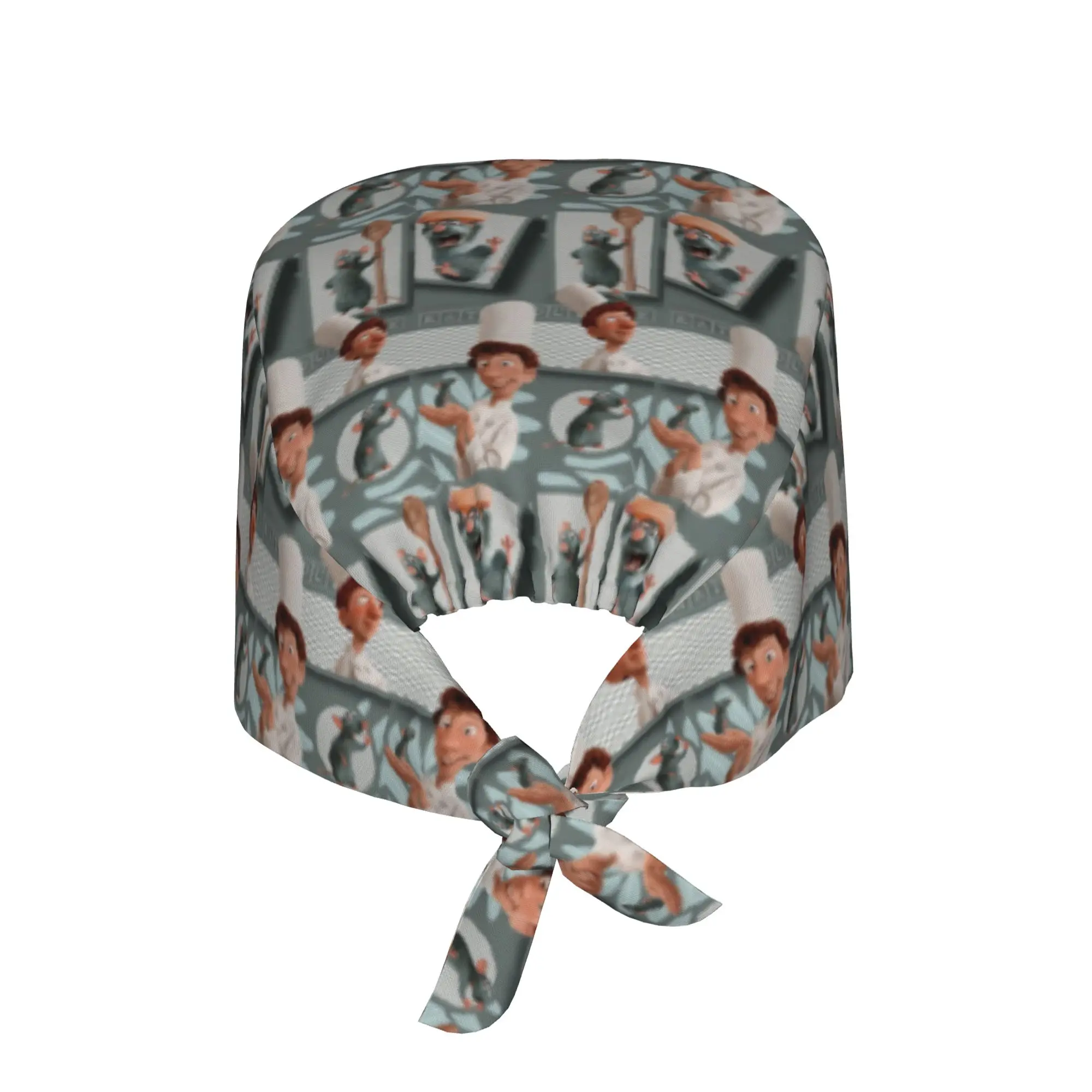 Custom Adjustable R-Ratatouilles Anime Chef Working Hat Men Women Mouse Scrub Caps Scrub Nursing Doctor Surgeon Cap for Chef