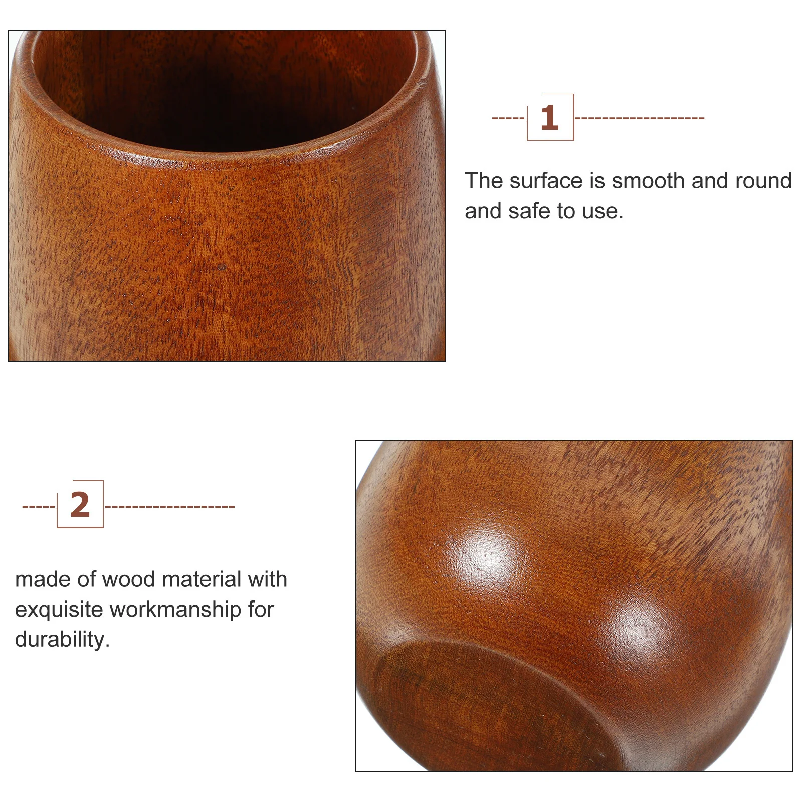 

4pcs Natural Tea Cup Smooth Multifunctional Water Mug For Coffee Milk Sake Home Office Outdoor Coffee Mug Outdoor Decor