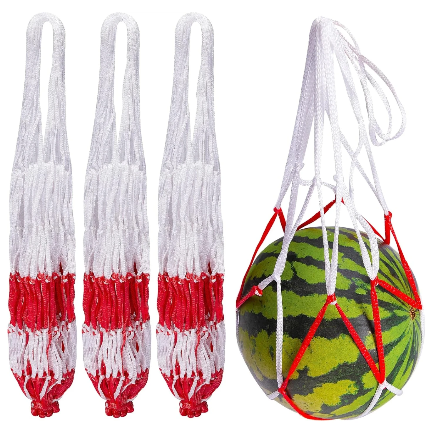 10/15PCS Watermelon Hammock Mesh Bags-2 Colors Melon Hanging Net Bag-Heavy Duty Trellis Hammock Net for Watermelon Pumpkin