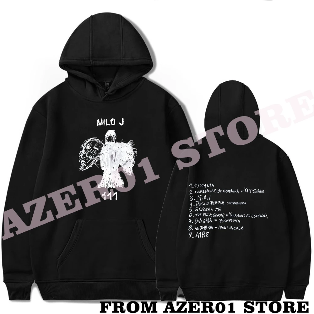 Milo J 111 Logo Merch Hoodies Winter Men/Women Hooded Sweet Streetwear Long Sleeve Sweatshirt