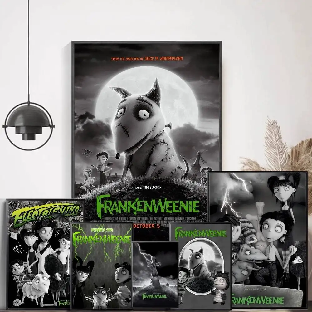 Movie F-Frankenweenie Whitepaper Poster Waterproof Paper Sticker Coffee House Bar Aesthetic Art Wall Painting view 4