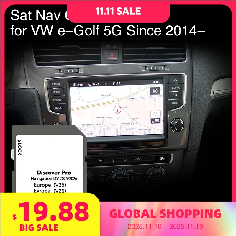 

64GB Discover Pro Media for Volkswagen e-Golf 5G from 2014 Car DV V25 Map Europe Russia Türkiye GPS Navigation SD Card