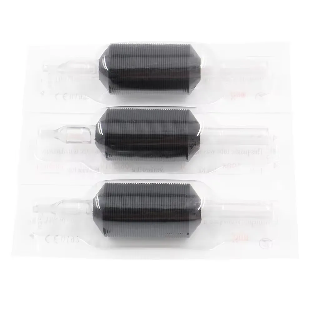 20/15/10/5pcs Tattoo Grip Tubes 25MM Silicone Sterilized Clear Long Tips Round 3R 5R 7R 9R 11R Tattoo Tubes for Tattoo Needles