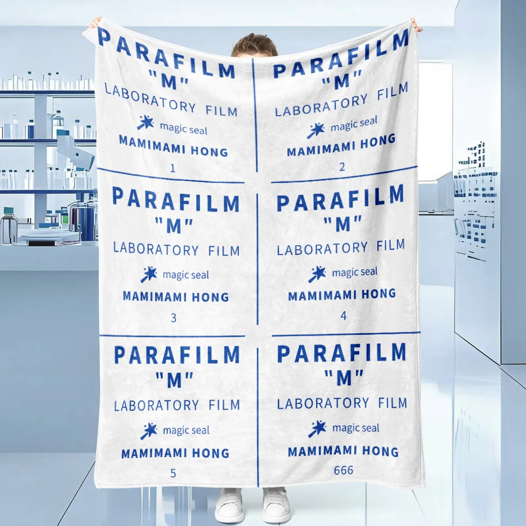 

Lab Good Parafilm Blanket Research Gift for Senior Brother Warm Cozy Lamb Velvet Fleece Blanket All Seasons Universal Use