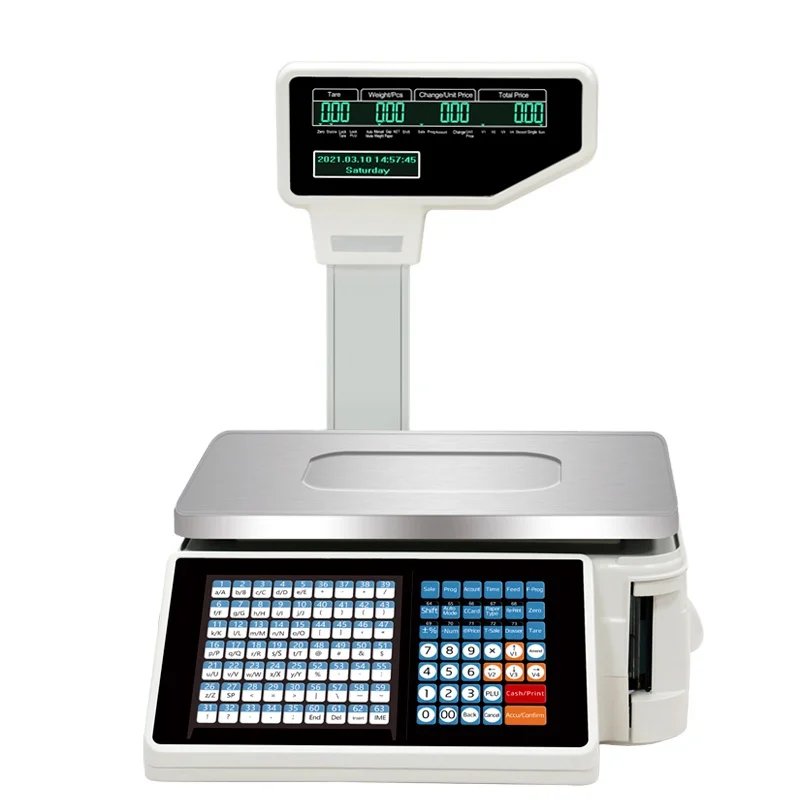 NVK TM-A Series 20b Label Printing Scale 15/30kg Barcode Printing for Supermarket Cash Register Digital Weighing Scale stock
