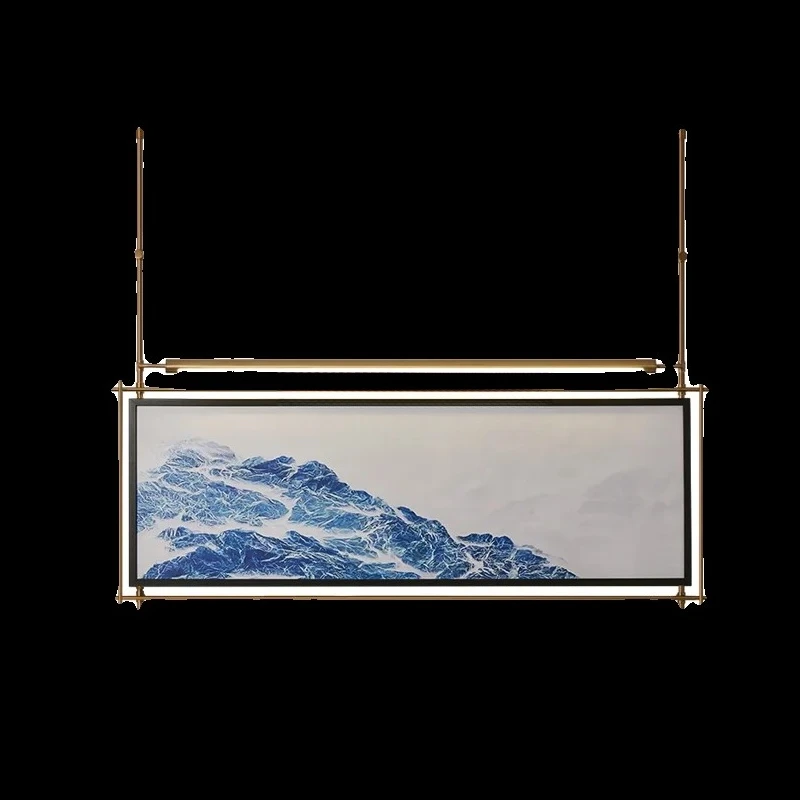 A  Decorative painting High-end restaurant Hotel background wall painting Luminous object art