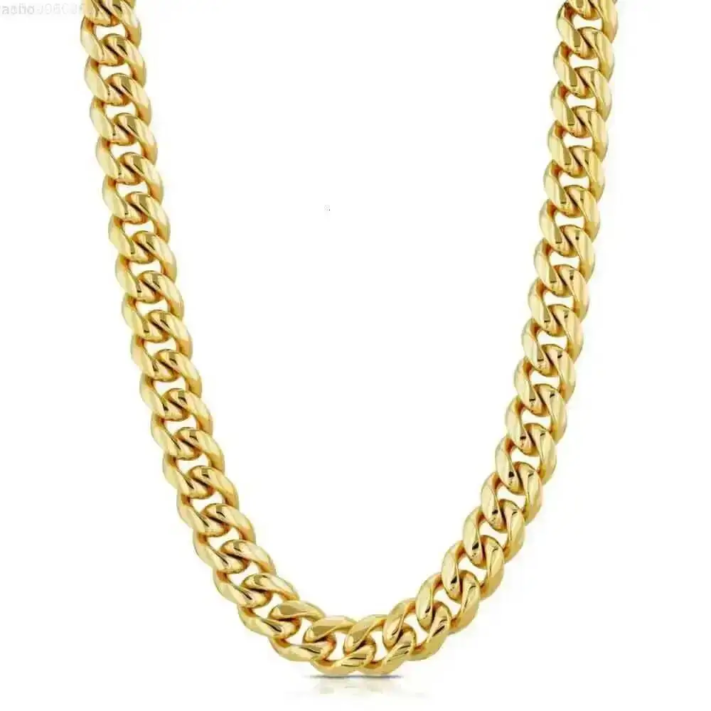 

Изготовленная на заказ мужская и женская цепочка в стиле хип-хоп Real 16 18 22 24 дюйма S925 Серебро 9k 10k 14k 18k Plain Gold Yellow White Miami Cuban Link Chain