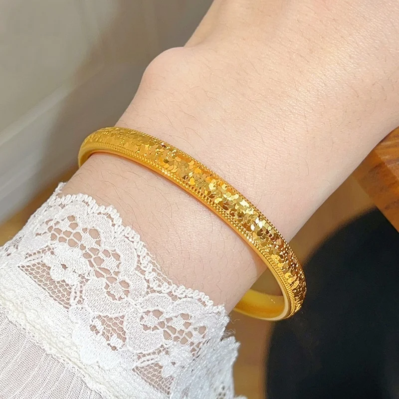 QEENKISS Gold Luxury Shiny Bracelets Bangles For Women Wedding Party Birthday Christmas Bride Mother Girl Ladies Gifts BT5377 - Image 6