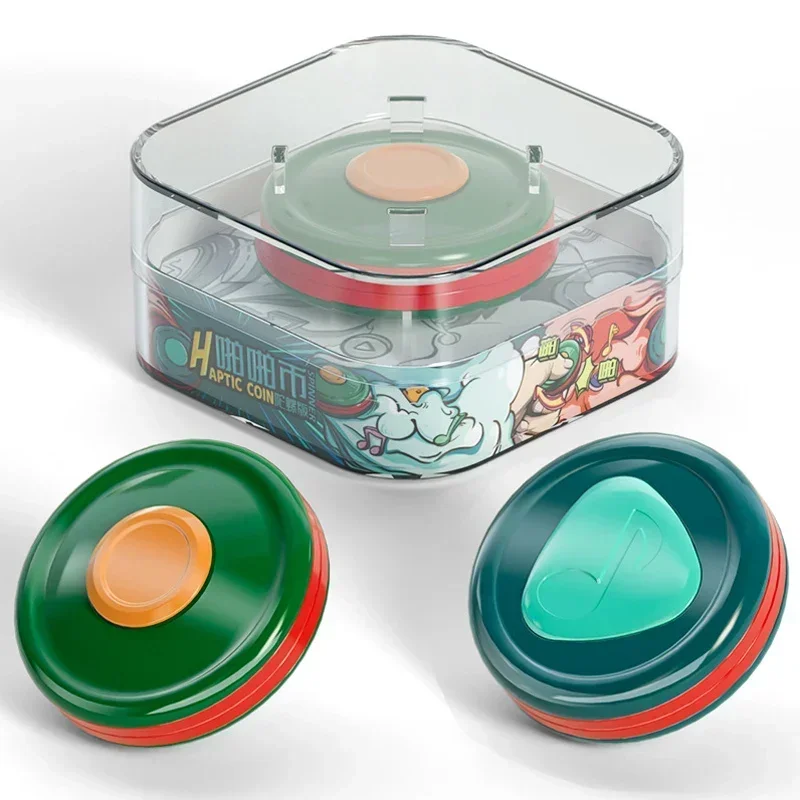 Fidget Spinner Magnetische Push Coin Clicker Haptische Push Card Slider Fidget EDC Stress Verminderen Speelgoed Anti angst Voor Kinderen