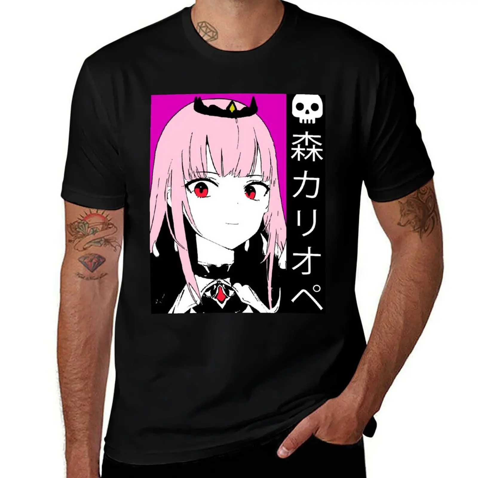 Hololive EN Calliope Mori T-Shirt Big and Tall Solid Color T-Shirt
