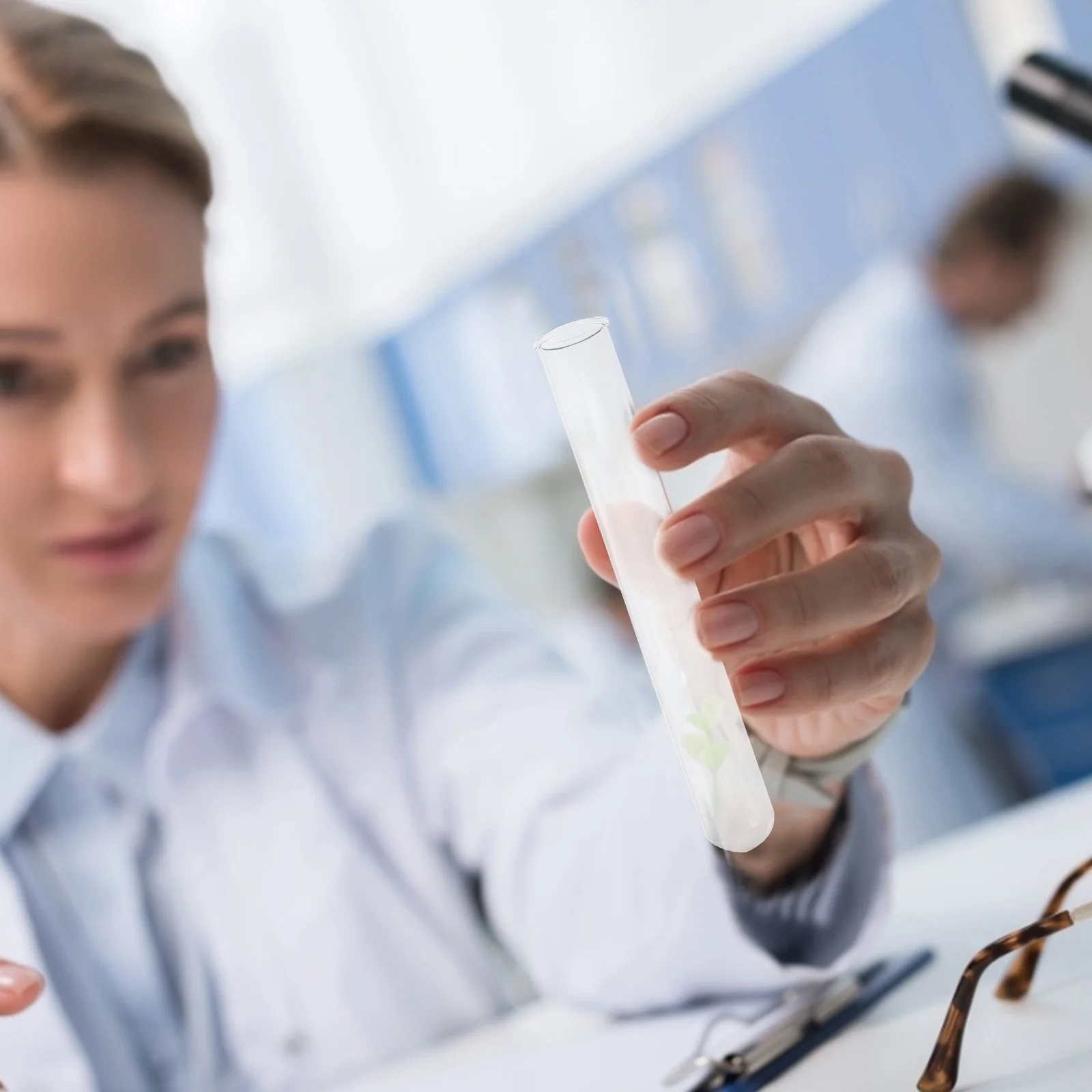 

10Pcs Transparent Glass Test Tubes Supplies for Scientific Experiments Liquid Holding and DIY Artworks