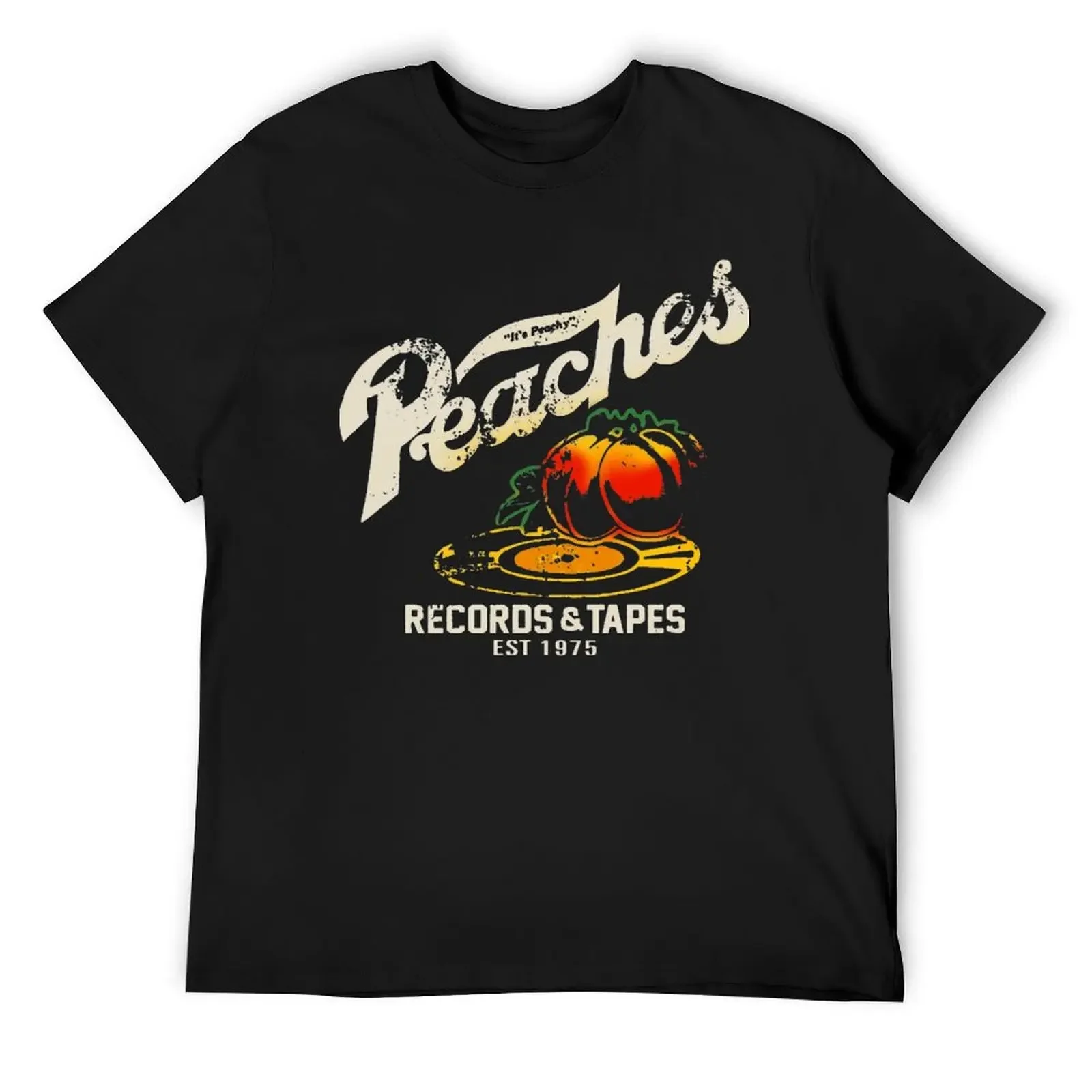 Peaches music Records & Tapes 1975 (1) T-Shirt anime graphic t shirt vintage mens tall t shirts