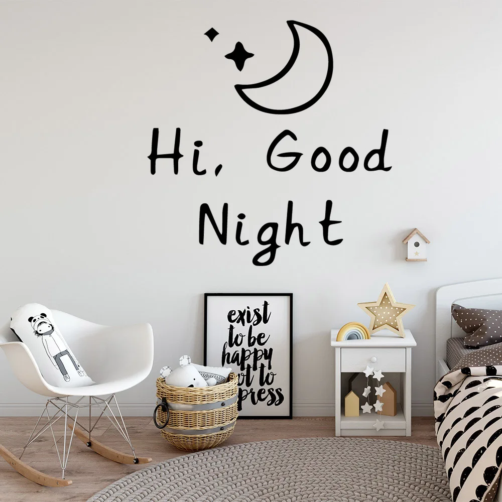 Good night Home Decoration Accessories Kids Room Nature Decor Wall Art MURAL Drop Shipping