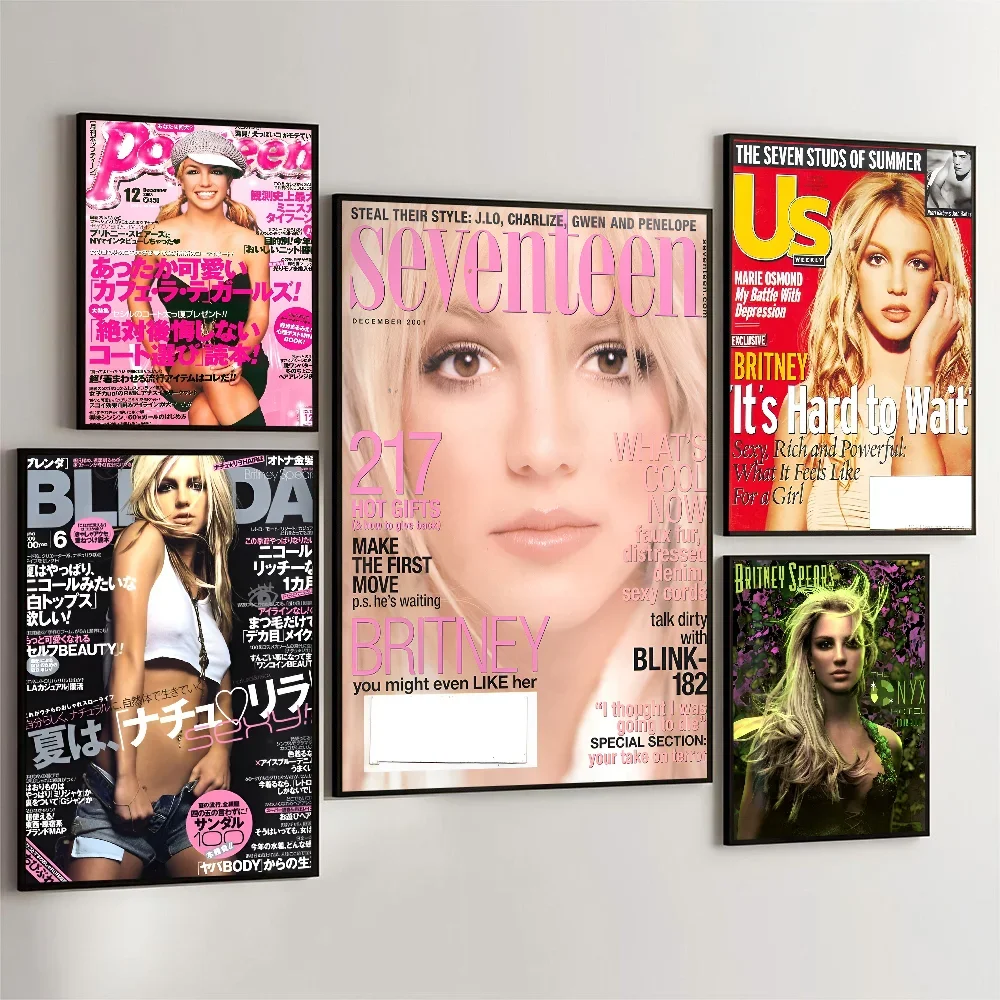 Póster e impresiones artísticos de pared Retro Singer B-Britney S-Spears, pintura en lienzo, imágenes, cafetería, Bar, dormitorio, oficina, decoración del hogar
