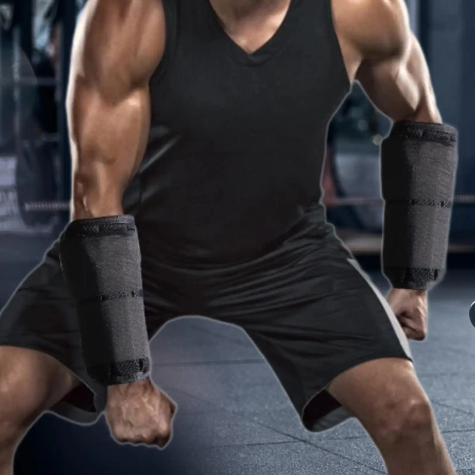Strongman Exercise Weight Lifting Straps Wearable Body Weights Blank Wristband for Endurance Training