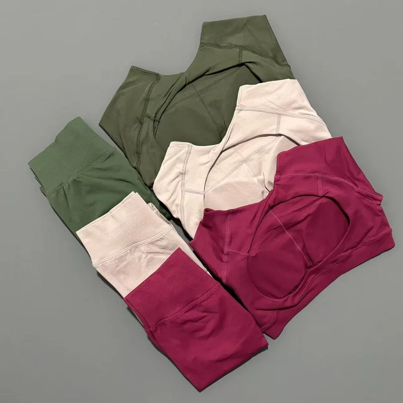 2 قطعة بدلة يوجا الصالة الرياضية مجموعة النساء التجفيف السريع اللياقة البدنية مجموعة الإناث رياضية الجري تجريب طويلة الأكمام ملابس رياضية