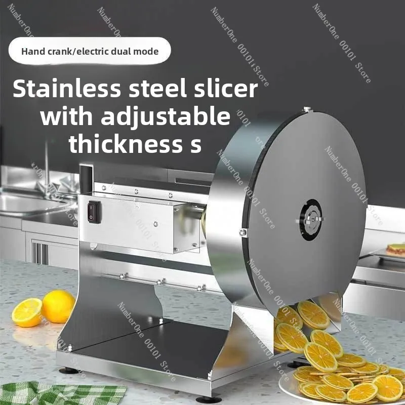 Vegetable Potato Slicer Commercial Electric Fully Automatic Lemon Slicer Magic Vegetable Cutter Manual Fruit Stainless Steel