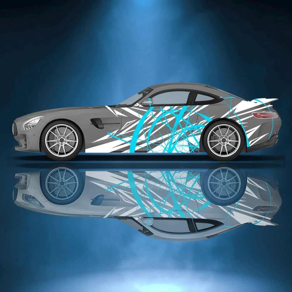 

Messy Colorful Line Art Car Vinyl Wraps Decal Self-adhesive PVC Sticker Suitable for Trucks SUV Decoration Auto Accessories Gift