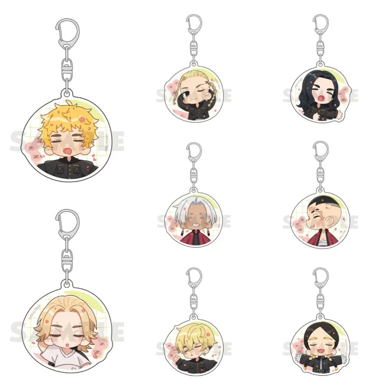 Llavero de Tokyo Revengers con diseño floral, llavero acrílico de Kazutora Hanemiya, colgante de Seishu Inui, regalo de Takashi Mitsuya