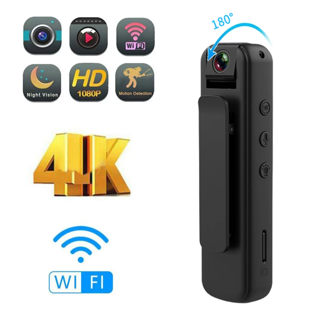 HD 1080P Mini Wifi Camera Night Vision Smart Home Security Monitor Small Body Camera Sports DV Camcorder Video Recorder