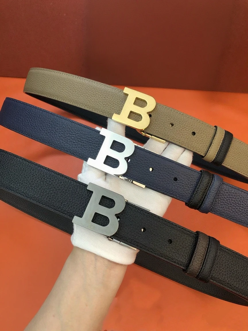 classic-men's-belt-with-litchi-pattern-top-layer-cowhide-pure-copper-casual-business-british-style-lightweight-luxury-leather