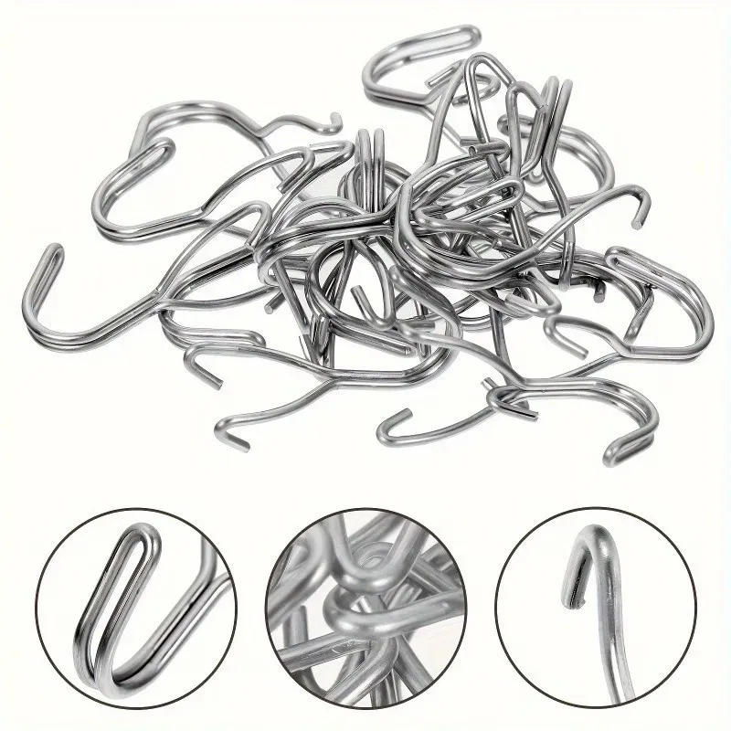 47 pcs 20mm Stainless Steel Peg Hooks, Rust Resistant Polished for Kitchen Utensil Hanging, Multipurpose